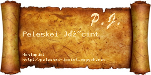 Peleskei Jácint névjegykártya